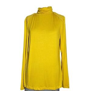 Yellow Turtleneck Top Size Large New with Tag